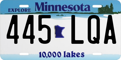 MN license plate 445LQA