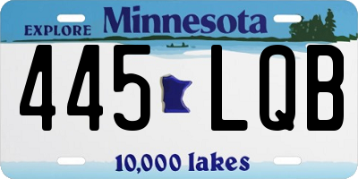 MN license plate 445LQB