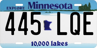 MN license plate 445LQE
