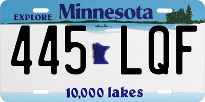 MN license plate 445LQF
