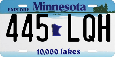 MN license plate 445LQH