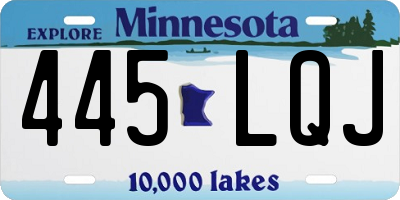 MN license plate 445LQJ