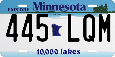 MN license plate 445LQM