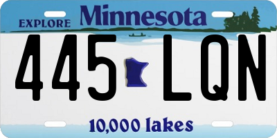 MN license plate 445LQN