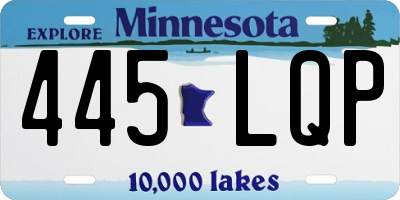 MN license plate 445LQP