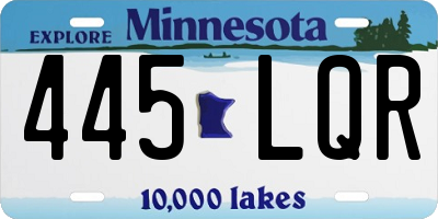 MN license plate 445LQR