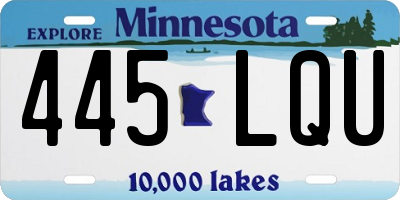 MN license plate 445LQU