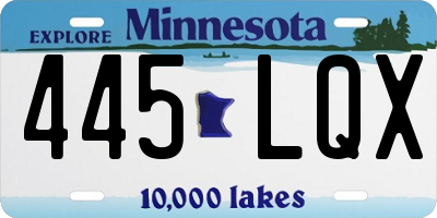 MN license plate 445LQX
