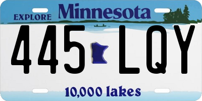 MN license plate 445LQY