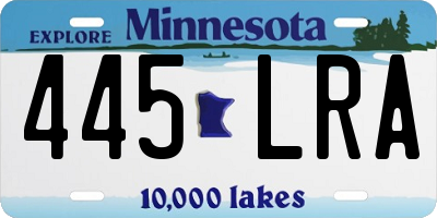 MN license plate 445LRA