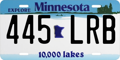 MN license plate 445LRB