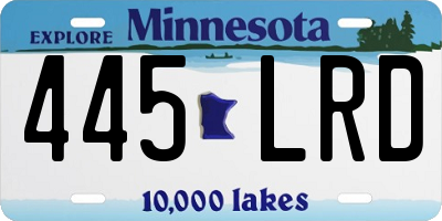 MN license plate 445LRD