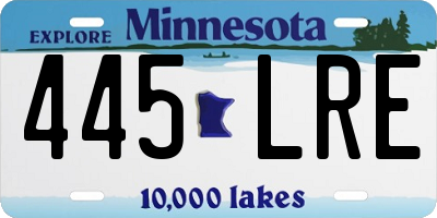 MN license plate 445LRE