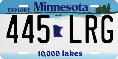 MN license plate 445LRG