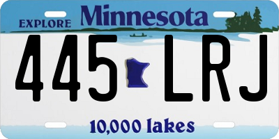MN license plate 445LRJ