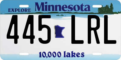 MN license plate 445LRL