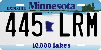 MN license plate 445LRM