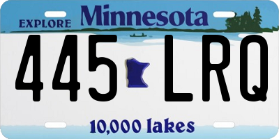 MN license plate 445LRQ