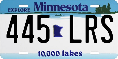 MN license plate 445LRS