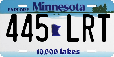 MN license plate 445LRT