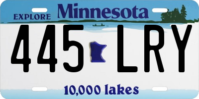 MN license plate 445LRY