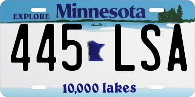 MN license plate 445LSA