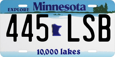 MN license plate 445LSB