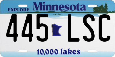 MN license plate 445LSC