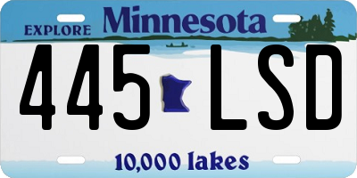 MN license plate 445LSD