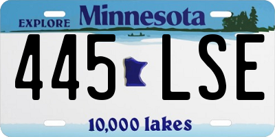 MN license plate 445LSE