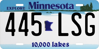 MN license plate 445LSG