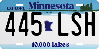 MN license plate 445LSH