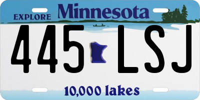 MN license plate 445LSJ