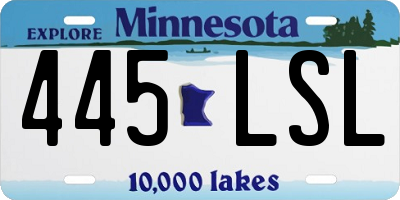 MN license plate 445LSL