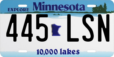 MN license plate 445LSN