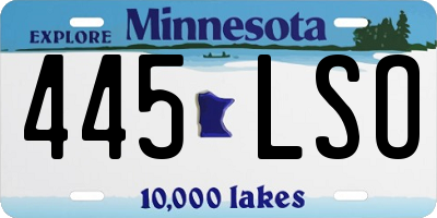 MN license plate 445LSO