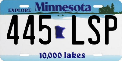 MN license plate 445LSP