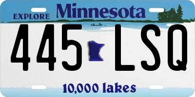 MN license plate 445LSQ