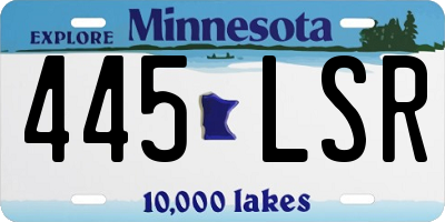MN license plate 445LSR