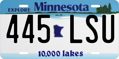 MN license plate 445LSU