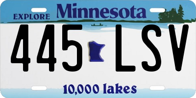 MN license plate 445LSV