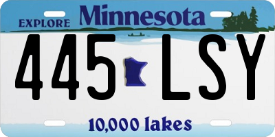 MN license plate 445LSY
