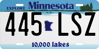 MN license plate 445LSZ