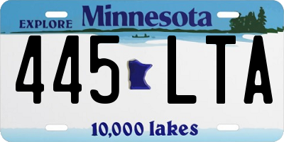 MN license plate 445LTA