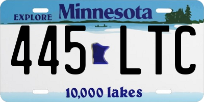MN license plate 445LTC