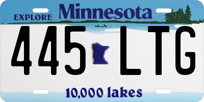MN license plate 445LTG