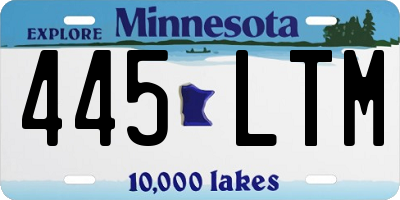 MN license plate 445LTM