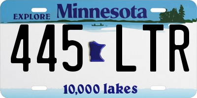 MN license plate 445LTR