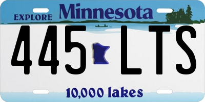 MN license plate 445LTS
