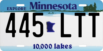 MN license plate 445LTT